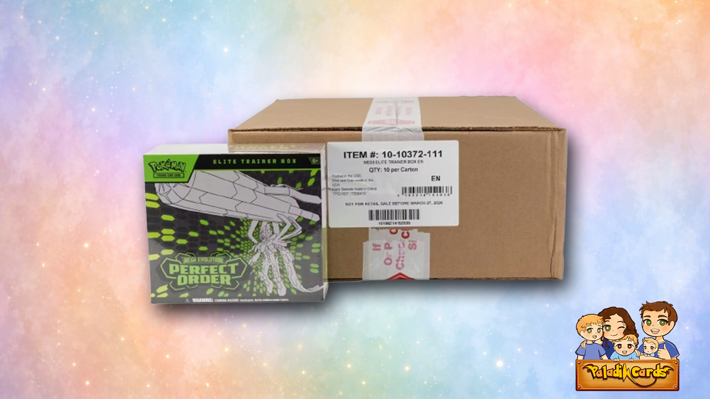 Mega Evolution—Perfect Order Elite Trainer Box Sealed Case