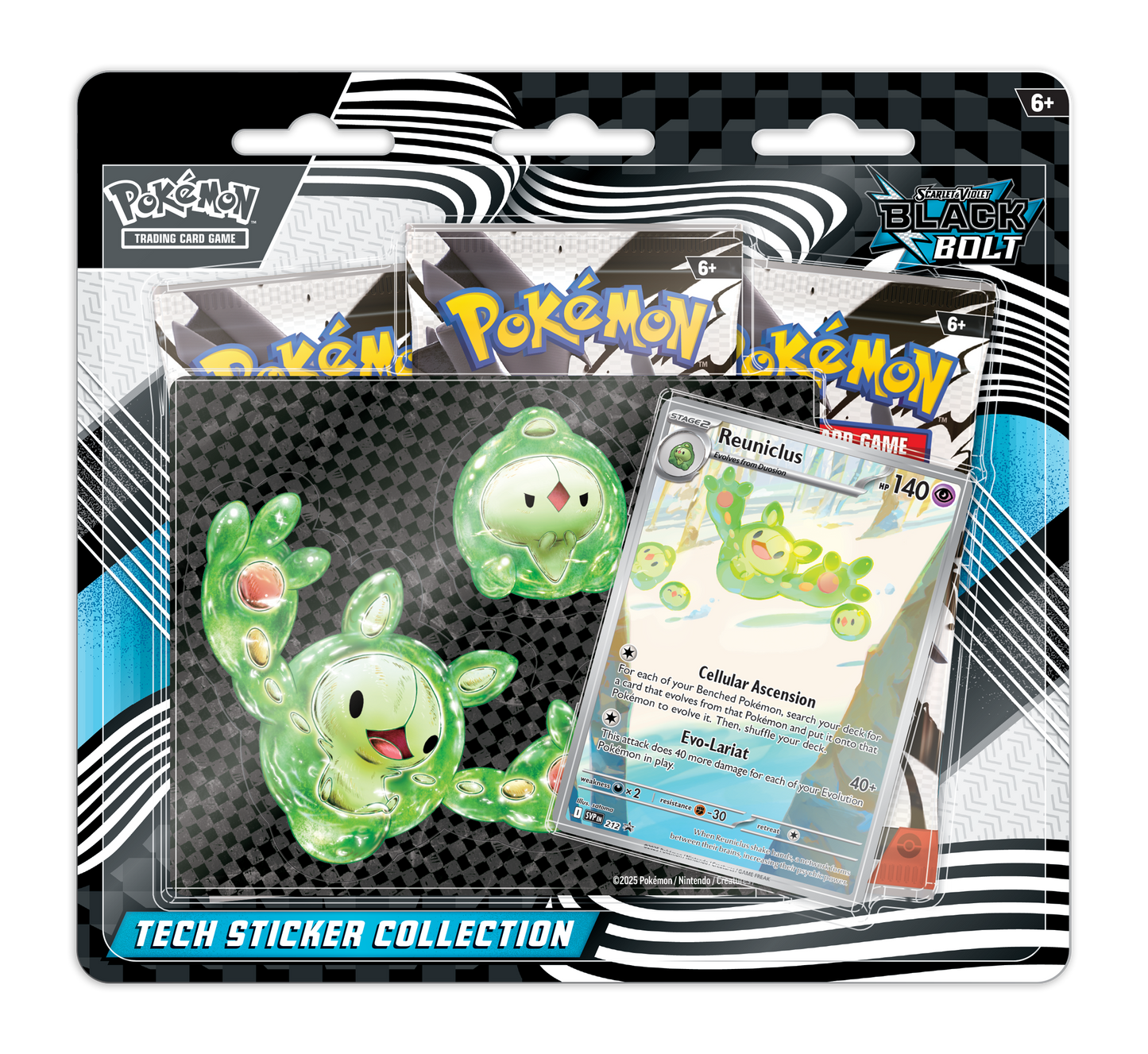 Pokémon TCG: Black Bolt Tech Sticker Collection (Reuniclus)