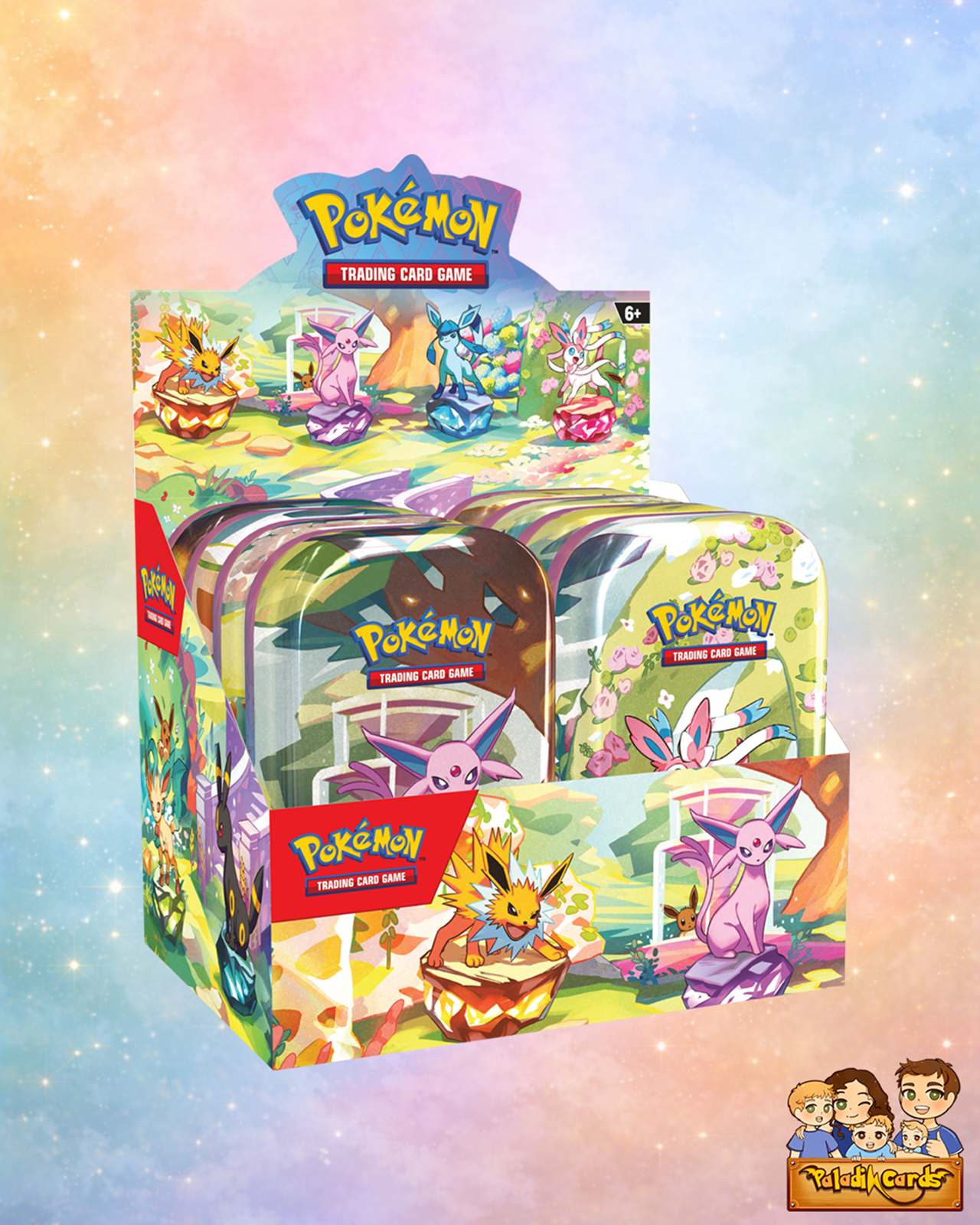Pokémon TCG: Scarlet & Violet—Prismatic Evolutions Mini Tin Display (Set of 8)