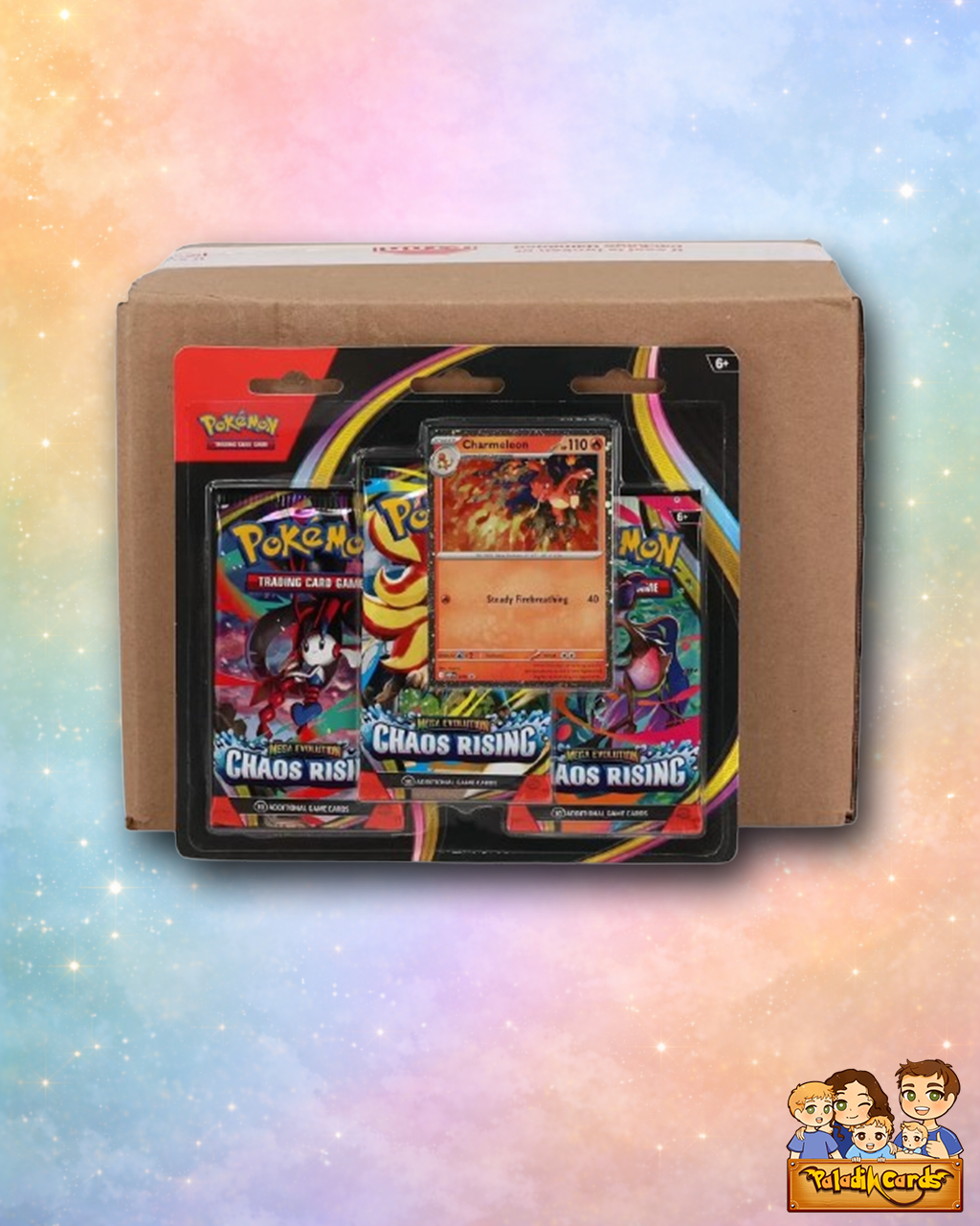 Mega Evolution—Chaos Rising 3-Pack Blister Case (24)