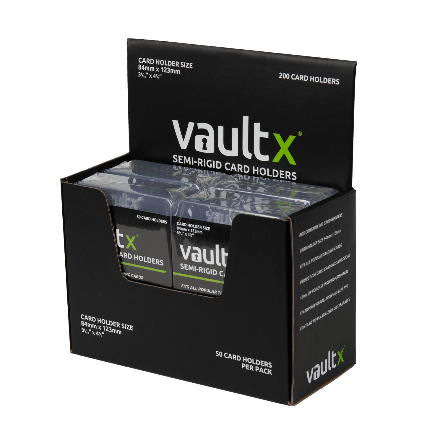 Vault X Semi-Rigid Card Holders 200 CT PreOrder