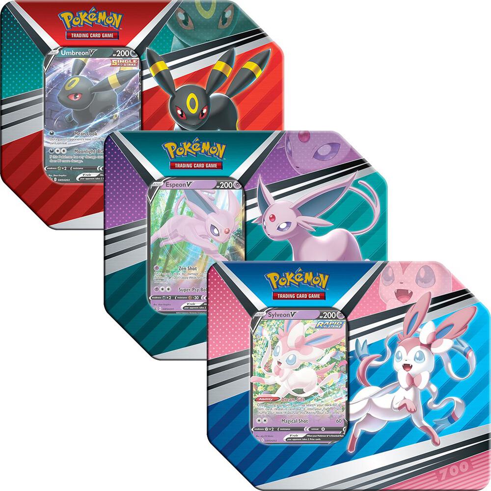 V Heroes Tin [Set of 3] (2 Brilliant, 1 Fusion, 1 Evo skies, 1 Chilling)