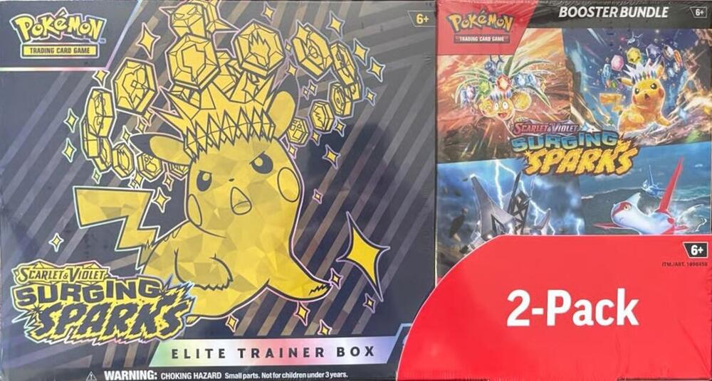 Costco Pokémon Surging Sparks 2-Pack Trainer Box & Booster Bundle