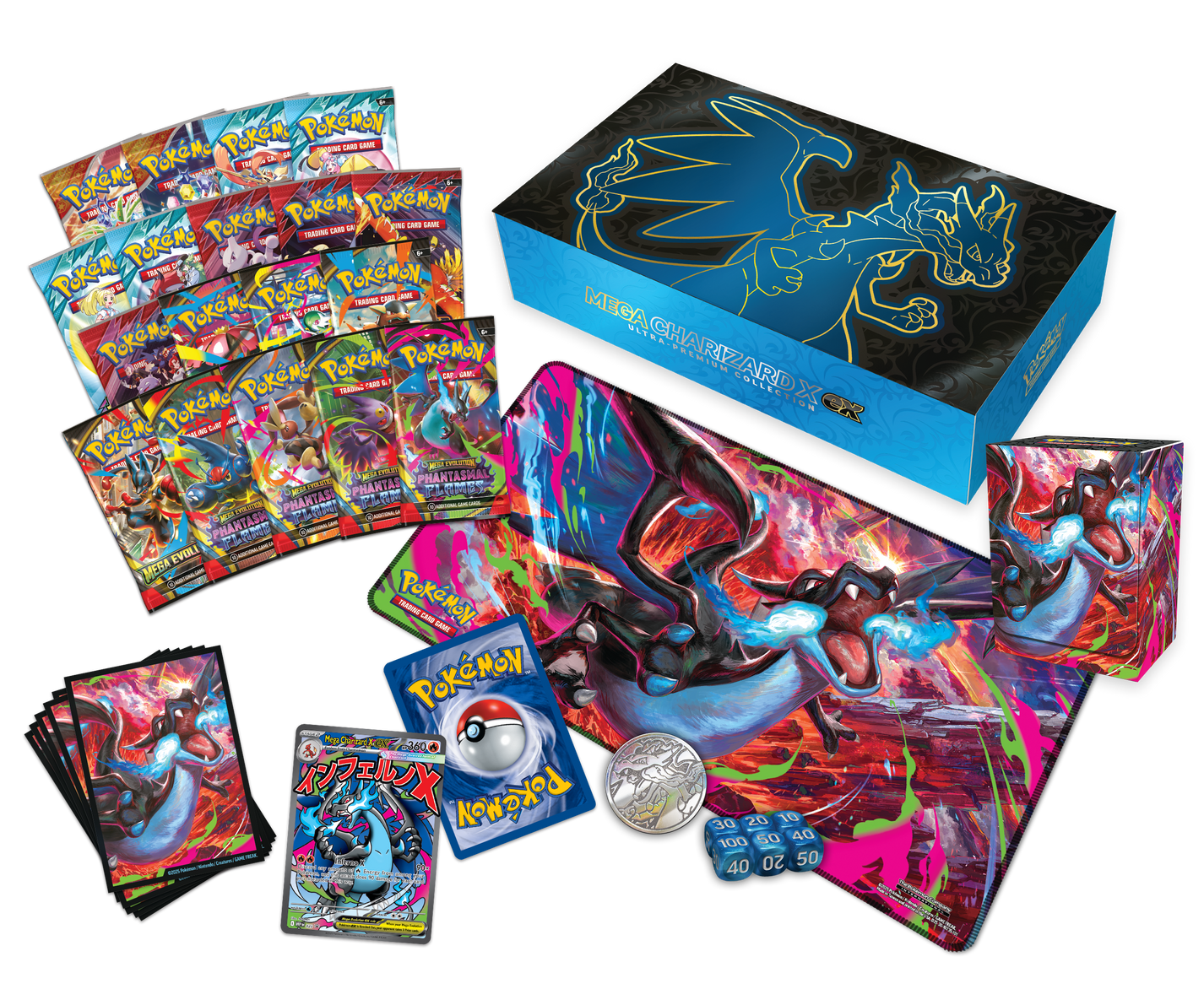 Pok mon TCG Mega Charizard X Ex Ultra Premium Collection Paladin Cards pok-mon-tcg-mega-charizard-x-ex-ultra-premium-collection-paladin-cards