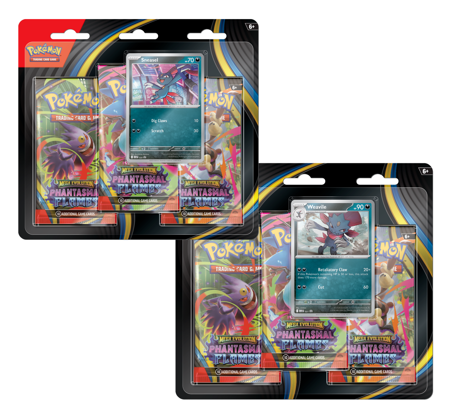Pokémon TCG: Mega Evolution—Phantasmal Flames 3-Pack Blister [Set of 2] Wave 2 (Pre-Order)