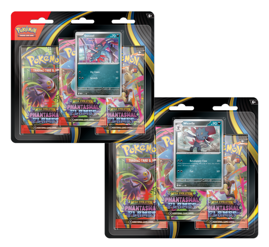 Pokémon TCG: Mega Evolution—Phantasmal Flames 3-Pack Blister [Set of 2] Wave 1 (Pre-Order)