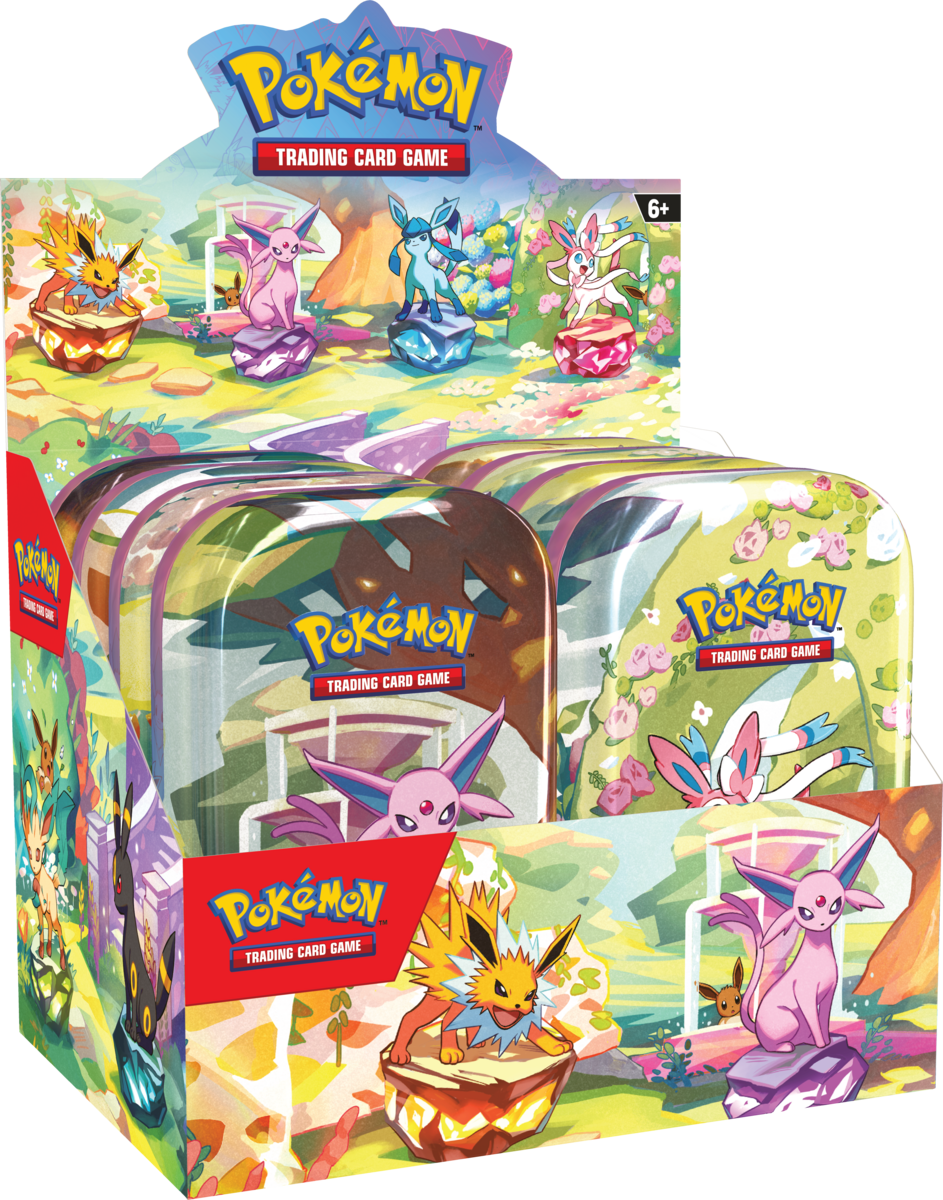 Pokémon TCG: Scarlet & Violet—Prismatic Evolutions Mini Tin Display (Set of 8)