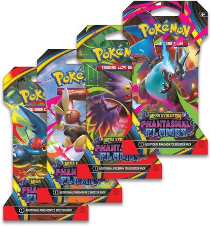Pokémon TCG: Mega Evolution—Phantasmal Flames Sleeved Booster Pack (Pre-Order)