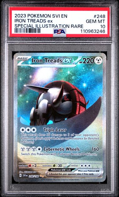2023 POKEMON SVI EN-SCARLET & VIOLET #248 IRON TREADS EX PSA 10
