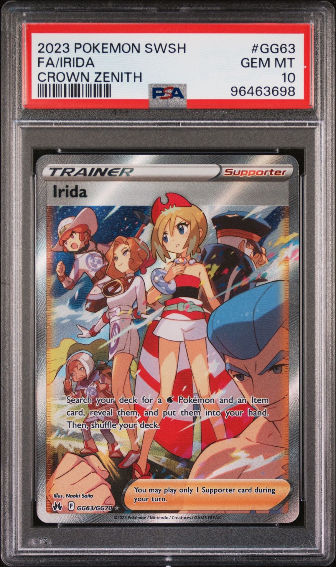 Irida GG63 Full Art Trainer Gallery - PSA 10 Gem Mint