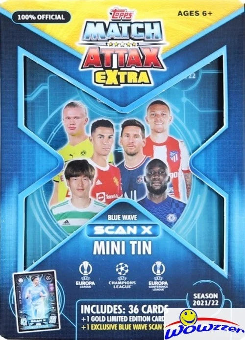 2021/22 Topps Match Attax EXTRA UEFA BLUE WAVE Mini TIN