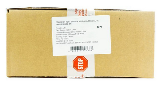 Pokémon TCG: Sword & Shield — Vivid Voltage Elite Trainer Box Sealed Case