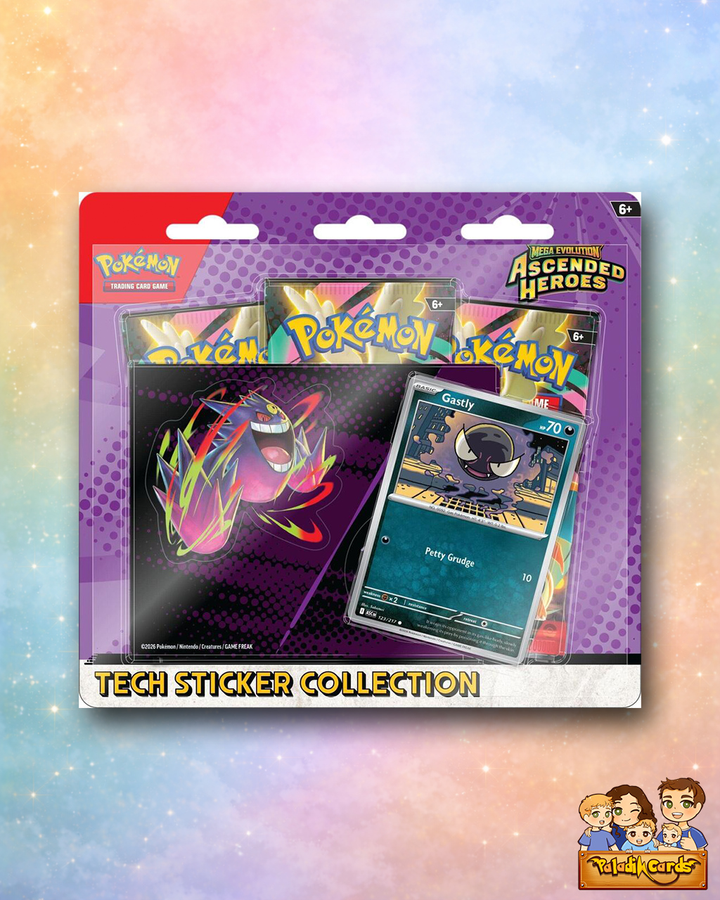 Mega Evolution—Ascended Heroes Tech Sticker Collection (1 Random: Charmander or Gastly)